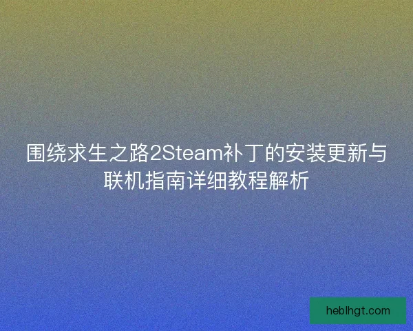 围绕求生之路2Steam补丁的安装更新与联机指南详细教程解析